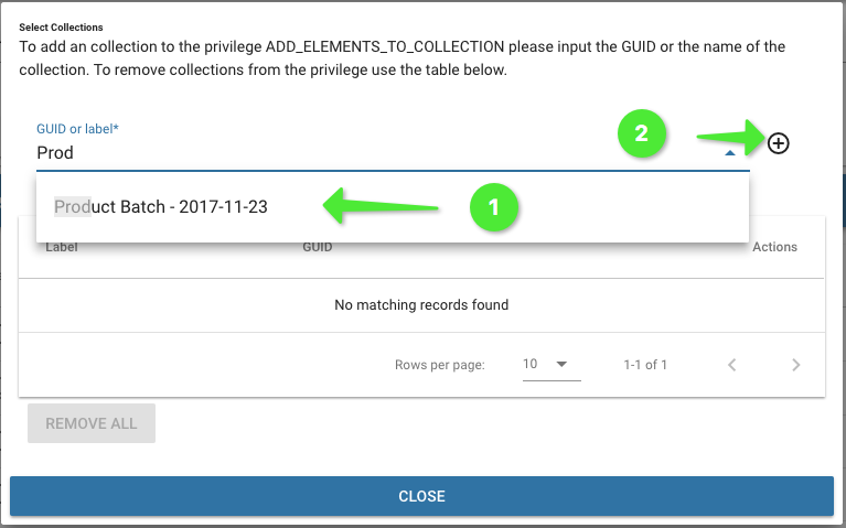 api key permissions collection