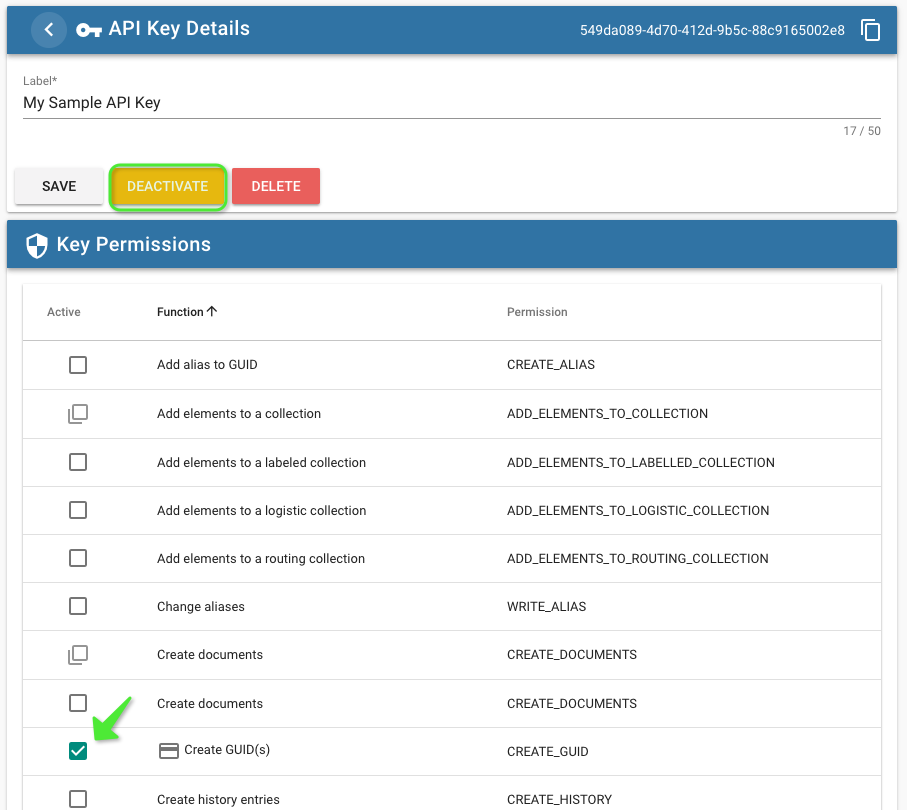 api key permissions