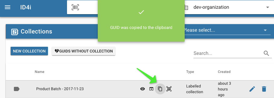 copy collection id