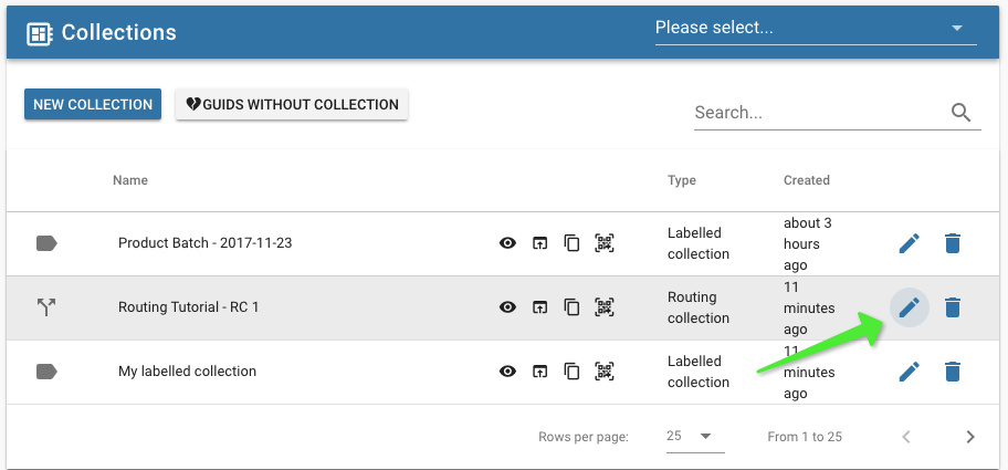 routing open collection